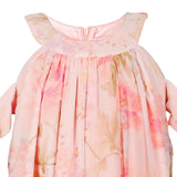 Pink Cold Shoulder Bow Strap Dress