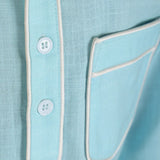 Rang Blue Stylish Contrast Details Kurta Set