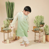 Rang Green Gradient Styles Ombre Embroidery Kurta Set