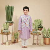 Rang Lilac Vibrant Spring Kurta Koti Set