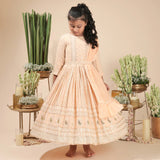 Rang Peach Exquisite Traditional Attire Embroidered Ethnic Dress