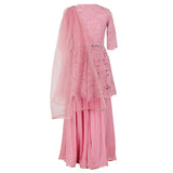 Rang Mauve Graceful Mauve Lace Sharara Set