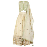 Rang Yellow Dazzling Festive Mirror Lehnga Set