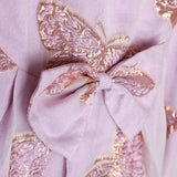 Stella Rossa Lilac Lurex Butterfly Dress