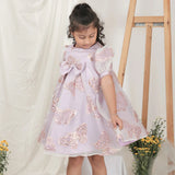 Stella Rossa Lilac Lurex Butterfly Dress