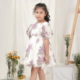 Stella Rossa Off White Wisteria Printed Dress
