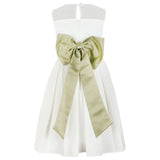 Stella Rossa White & Olive Floral Corsage Dress