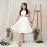 Stella Rossa White & Olive Floral Corsage Dress