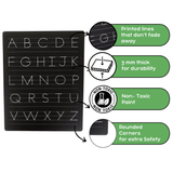 Berrybee Reusable Double Sided Tracing Chalkboard Handwriting Practice Board Gift for Toddlers (Englih Print)