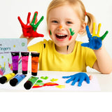 Little Fingers Flouro Rainbow Finger Paint Tubes (Set Of 6)