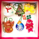 Jumbo Christmas Trees Ornament Crayon set of 6
