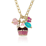 Cupcake Cluster Charms Chain Necklace