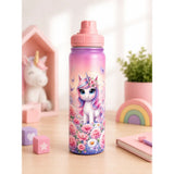 Insulated Print Bottle - 900 ml - Hot & Cold - Floral Unicorn