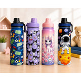 Insulated Print Bottle - 900 ml - Hot & Cold -Football (Blue)