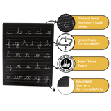 Berrybee Reusable Double-Sided Cursive Tracing Chalkboard (English Cursive)