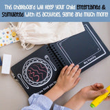 Berrybee Kids Children's Activity Chalkboard Book-Portable