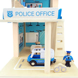 Wooden Police Station Playset Toy