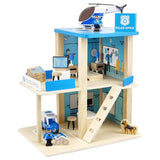 Wooden Police Station Playset Toy