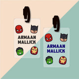 Bag Tag (Transparent) - Superhero Faces