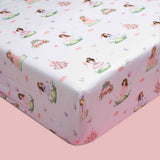 Organic Fitted Cot Sheet- Princess