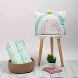 Organic Pillow & Bolsters- Colorful Rainbow