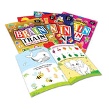 Brain Train Activity Book for Kids Age 3+ - With Colouring Pages, Mazes, Puzzles and Word searches Activities
