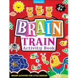 Brain Train Activity Book for Kids Age 4+ - With Colouring Pages, Mazes, Puzzles and Word searches Activities