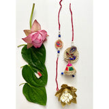 Mayuri Gota Patti Rakhi and Lumba Set