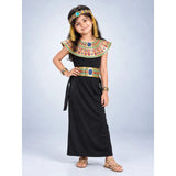 Black & Gold Egyptian Pharaoh Girl, Kids Halloween Costume Fancy Dress Up