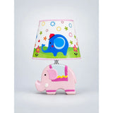 Pink ceramic Elephant side Bed Table Lamp, Kids Room Decor