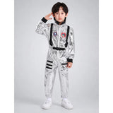 Shiny Silver Astronaut, Unisex Halloween Costume Fancy Dress Up for Kids
