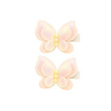Pink butterfly hair clip
