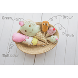 Masaya Shape Cushions- Minty the Ice Cone - Green