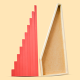 Wooden Red Tower Sticks Blocks Toy Set
