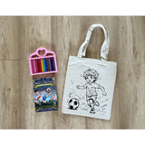 DIY Colouring Soccer Champ Tote Bag
