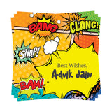 Gift Tags Square - Comic Burst