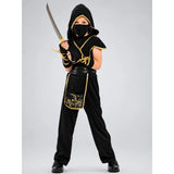 The Black & Gold Dragon Ninja, Kids Halloween Costume Fancy Dress Up