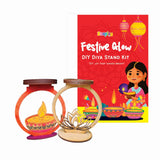 Festive Glow DIY diya stand painting kit - Craft Your Own Festival Magic!