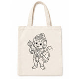 DIY Colouring Lord Hanuman Tote Bag