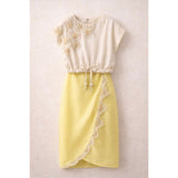 Floral Top & Lace Emb. Skirt set