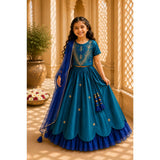 Teal Embroidered Lehenga Set
