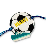 Personalized Name Rakhi for Kids - Football Goals