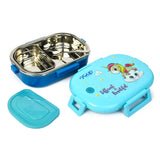 Youp Stainless Steel Blue Color Unicorn Theme Kids Lunch Box Break Time - 700 ml