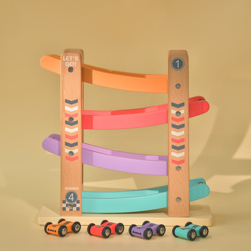 Speedy Wheels Wooden Car Race Toy