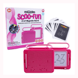 Scoo Fun (Pink) 2-in-1 Board Magical Slate and Magnetic Board Writing & Magnetic Play