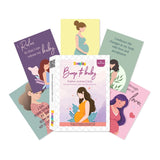 Bump to Baby Positive Journey Cards for Mom-to-Be | 21 Pregnancy Affirmation & Mindfulness Cards | 16 Uplifting Affirmations + 5 Calming Coloring Cards