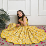 Girls Lehenga Set- Marigold