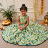 Girls Lehenga Set- Jungle