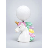 White ceramic Unicorn Moon, side Bed Table Lamp, Kids Room Decor