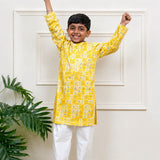 Boys Kurta Set- Marigold
